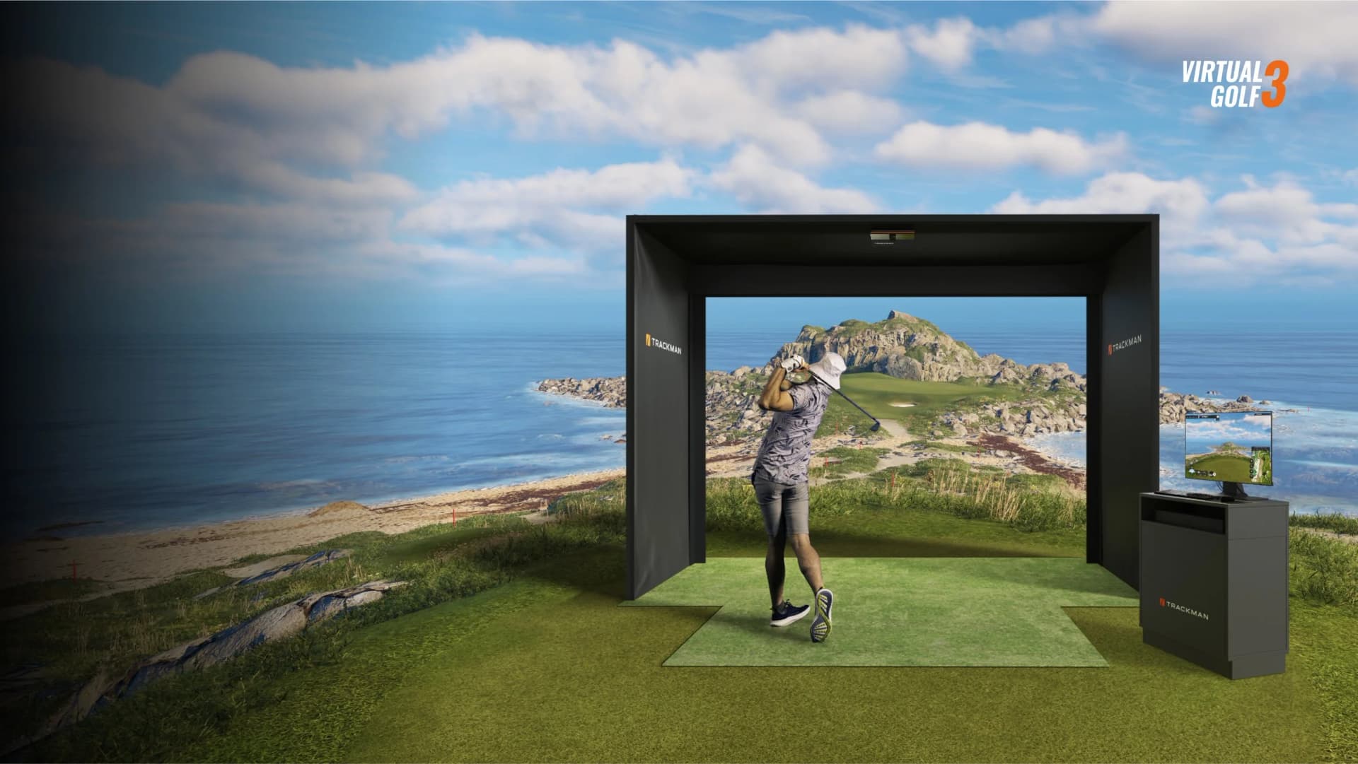 Virtual Golf 3 photorealistic course render on TrackMan